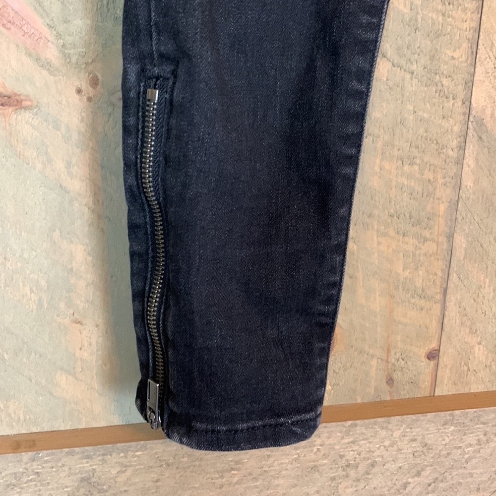 Athleta Sculptek ultra skinny jeans with leg zippers Carbon black Size 2 - Picture 6 of 15